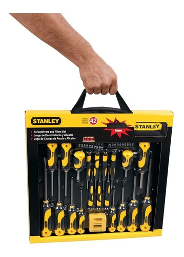 JUEGO DE DESARMADORES CUSHION GRIP STANLEY 62113 42 PZAS  image number null