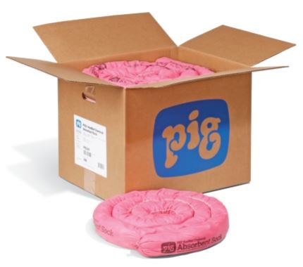 CORDON ABSORBENTE NEW PIG 8 CM DIAM X 3 M DE LARGO CAJA C6 PZAS  image number null