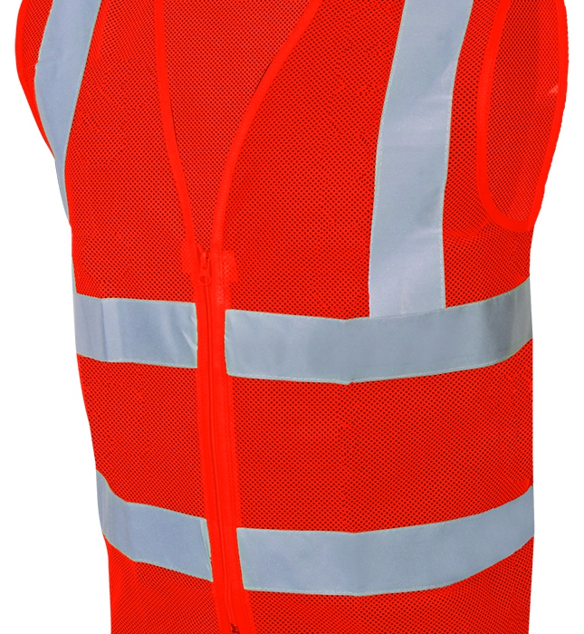 CHALECO JYRSA SR1141ANCR NARANJA HV TEJIDO JESREY CON REFLEJANTE UNITALLA  image number null