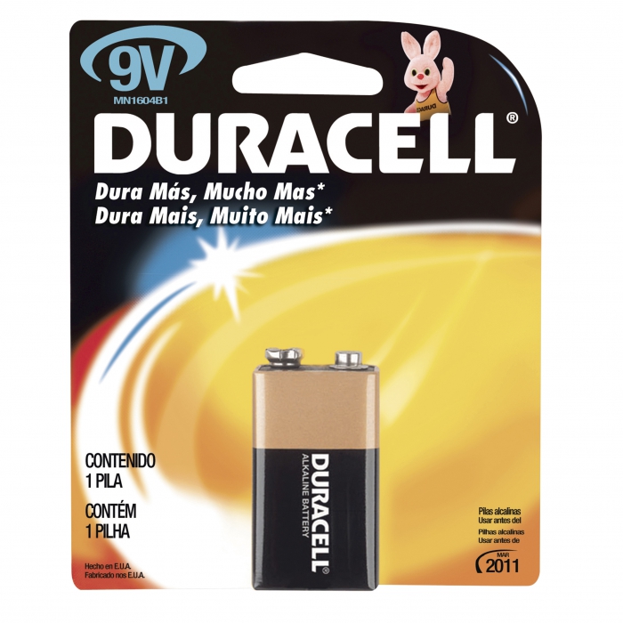 PILA DURACELL MN1604 ALCALINA 9V  image number null