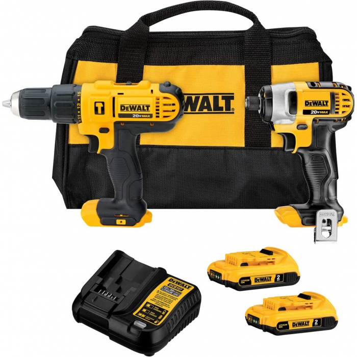 COMBO DEWALT DCK222D2B3 TALADRO 20V MAX Y LLAVE DE IMPACTO 14IN  image number null