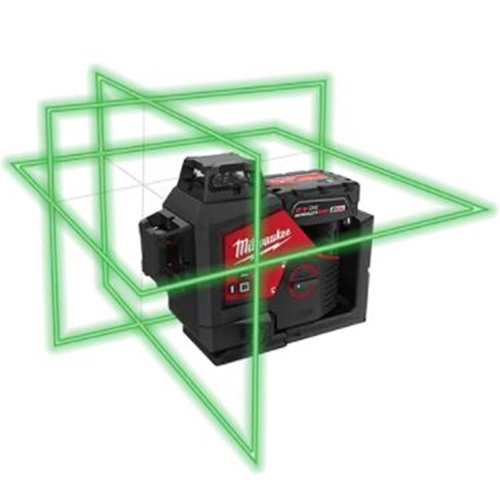 MEDIDOR LASER MILWAUKEE 363221 VERDE DE 3 PLANOS 360 GRADOS  image number null