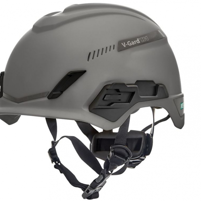 CASCO MSA VGARD H1 VENTILADO GRIS SUSPENSION FAS TRAC III PIVOT Y BARBIQUEJO  image number null
