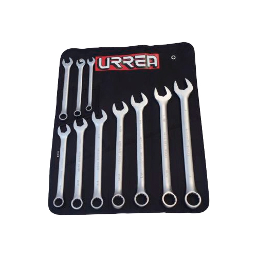 JUEGO URREA 1200GA DE 10 LLAVES COMBINADAS SATINADAS 12 PUNTAS EN PULGADAS  image number null