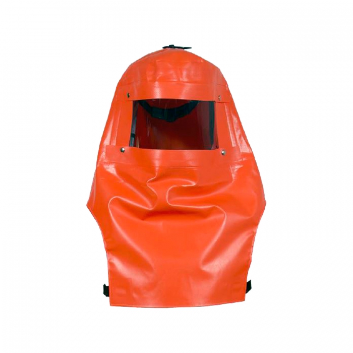 CAPUCHA STANDARD SAFETY DE CPE NARANJA SHELL HOOD RESISTENTE A QUIMICOS CTIRANTES Y HEBILLAS  image number null