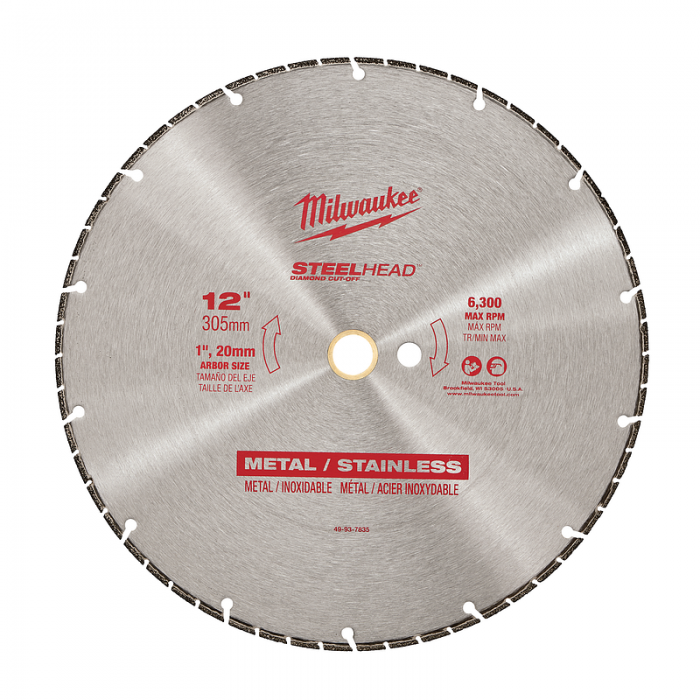 DISCO MILWAUKEE 49937835 12IN STEELHEAD PARA CORTE EN METAL  image number null