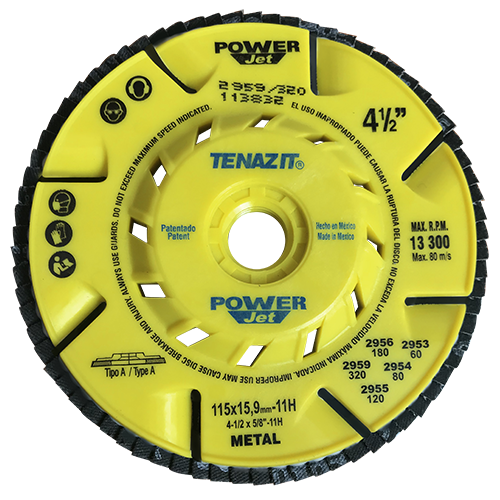 DISCO AUSTROMEX 2959 LAMINADO POWER JET GRANO 320 TIPO LAM A DIMENSION 115 X 15.911 ESPECIFICACION POWER JET  320  image number null