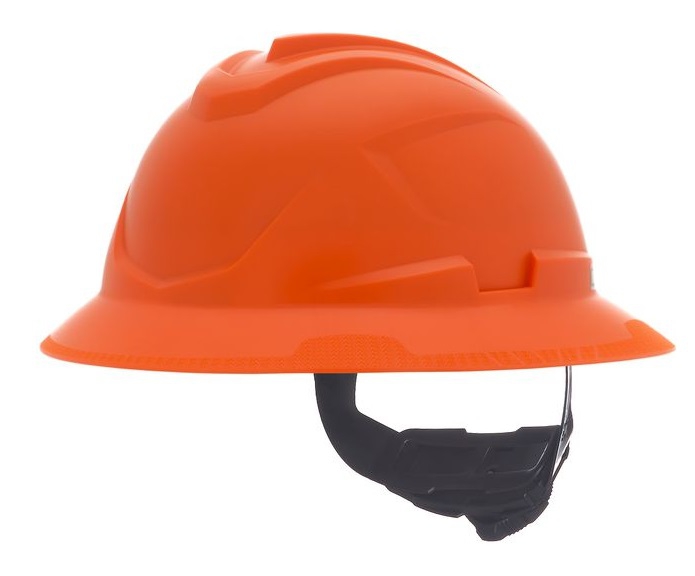 Casco Msa VGard C1 de Polietileno de Alta Densidad Naranja de Ala Completa No Ventilado Suspension de 4 Puntos CAjuste FasTrac Iii  image number null