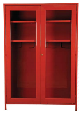 GABINETE EXTINFLAM METALICO P6 EQUIPOS DE BOMBERO ROJO 40 X 122 X 180 CM NO INCLUYE MICA  image number null