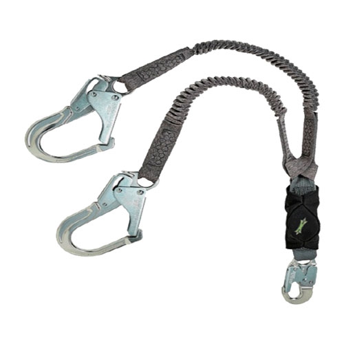 LINEA DE VIDA MSA EXPANDIBLE DE POLIESTER GRIS DOBLE PIERNA DE 6 FT GANCHO GRANDE DE ALUMINIO  image number null