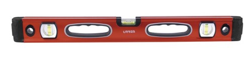 NIVEL URREA UNI24A DE ALUMINIO ROJO 24 IN X 1 IN X 213 IN 3 BURBUJAS  image number null