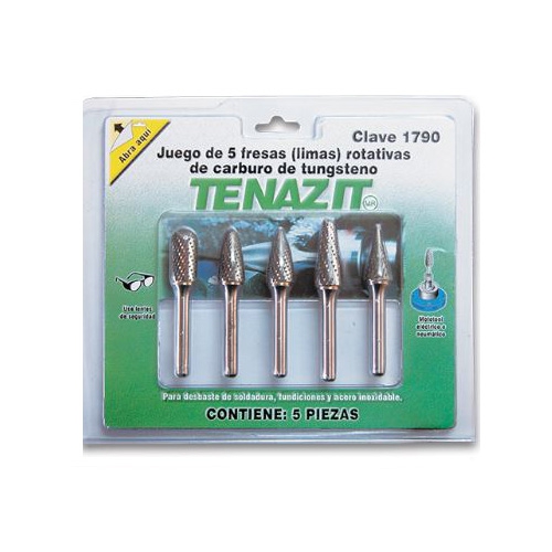 JUEGO DE 5 LIMAS AUSTROMEX 1790 ROTATIVAS DE CARBURO DE TUNGSTENO  image number null