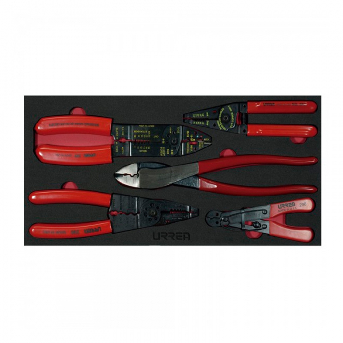 JUEGO DE 5 PINZAS URREA CH130 PELA CABLE  image number null
