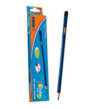 LAPIZ MAE RCM10A CHECADOR COLOR AZUL CAJA CON 10 PIEZAS  image number null