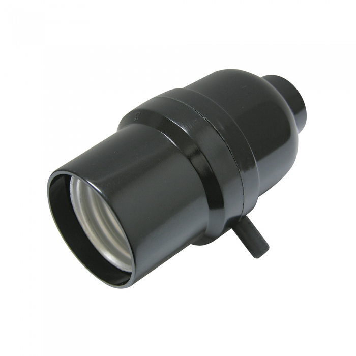PORTALAMPARA SURTEK 136655 CON APAGADOR DE PASO NEGRO 250V  image number null