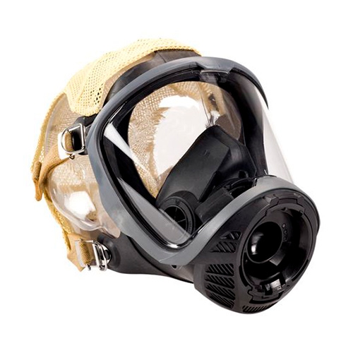 MASCARA MSA G1 PEQUIPO DE RESPIRACION DE HYCAR COPA NASAL MEDIANA ARNES DE KEVLAR AJUSTABLE DE 4 PUNTOS CONEXION PTC TM  image number null