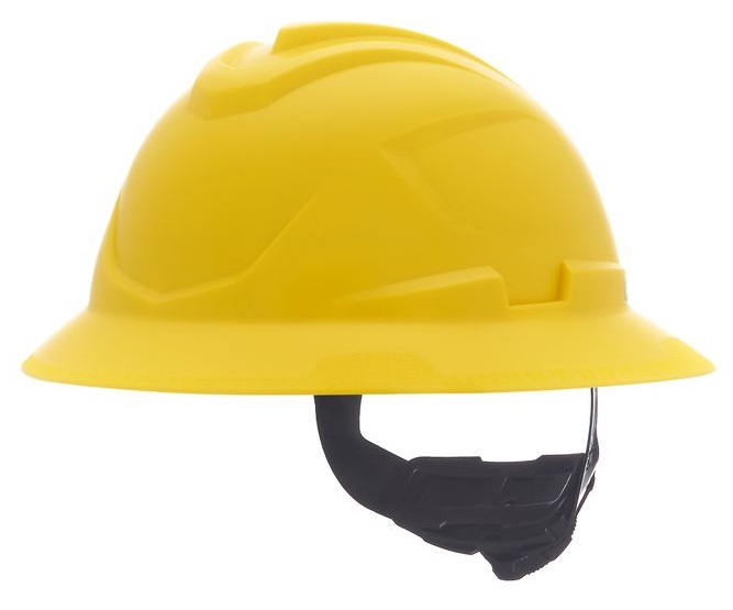 Casco Msa VGard C1 de Polietileno de Alta Densidad Amarillo de Ala Completa No Ventilado Suspension de 4 Puntos CAjuste FasTrac Iii  image number null