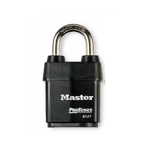 CANDADO MASTER PROSERIES 6121KA NEGRO RECOMBINABLE ALTA SEGURIDAD DE 218 IN (54 MM)  image number null