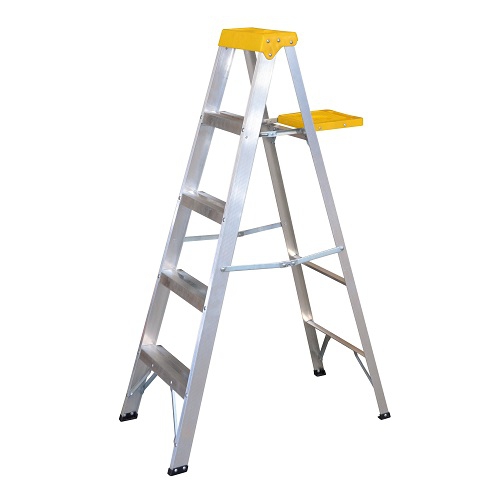 ESCALERA SURTEK ET4 DE ALUMINIO TIPO TIJERA 4 PELDAÑOS 1.54 M  image number null