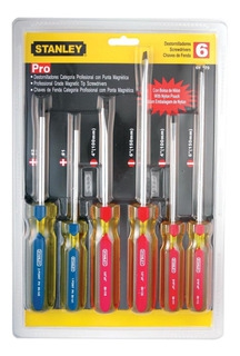 JUEGO DESARMADORES DE CAJA STANLEY STHT61825 PRO 6 PZAS  image number null