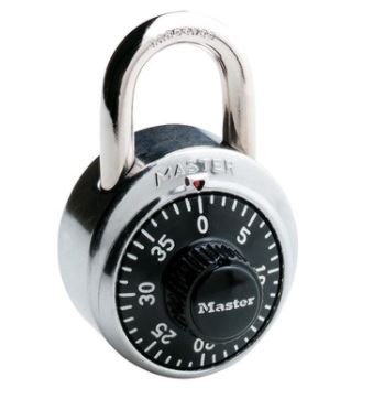 CANDADO MASTER LOCK DE ACERO INOXIDABLE NEGRO CON COMBINACION 178 IN  image number null