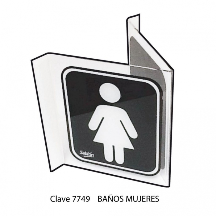 SENAL SABLON 7749 TRIANGULAR BAÑOS MUJERES AZUL  BLANCO  image number null