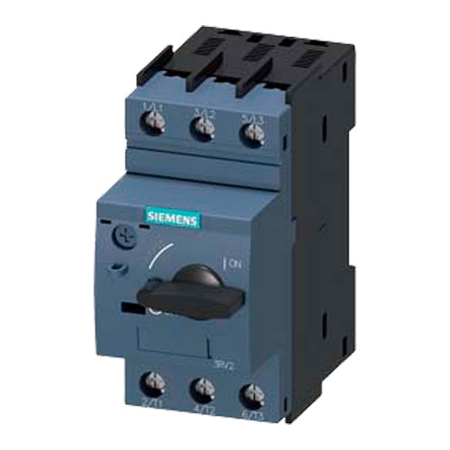 INTERRUPTOR AUTOMATICO SIEMENS 3RV20111FA10 TAMAÑO S00 PARA PROTECCION DE MOTORES CLASE 10 DISPARADOR POR SOBRECARGA CON RETARDO SEGUN INTENSIDAD 35...5 A DISPARADOR DE CORTOCIRCUITO 65 A BORNE DE TORNILLO PODER DE CORTE ESTANDAR  image number null