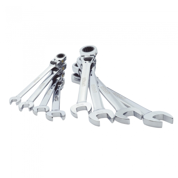 JUEGO URREA 12MF8 DE 8 LLAVES COMBINADAS FLEXIBLE EN PULGADAS  image number null
