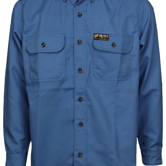 Camisa Mcr Summit Breeze 7 Oz 100% Algodón Fr Protección Arco Electrico y Fuego Repentino Azul Claro TL  image number null