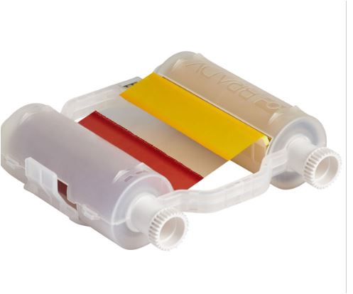 CINTA BRADY DE IMPRESION B30 SERIE R10000 NEGROVERDEROJOAMARILLO 4.33 IN W X 200 FT L  image number null