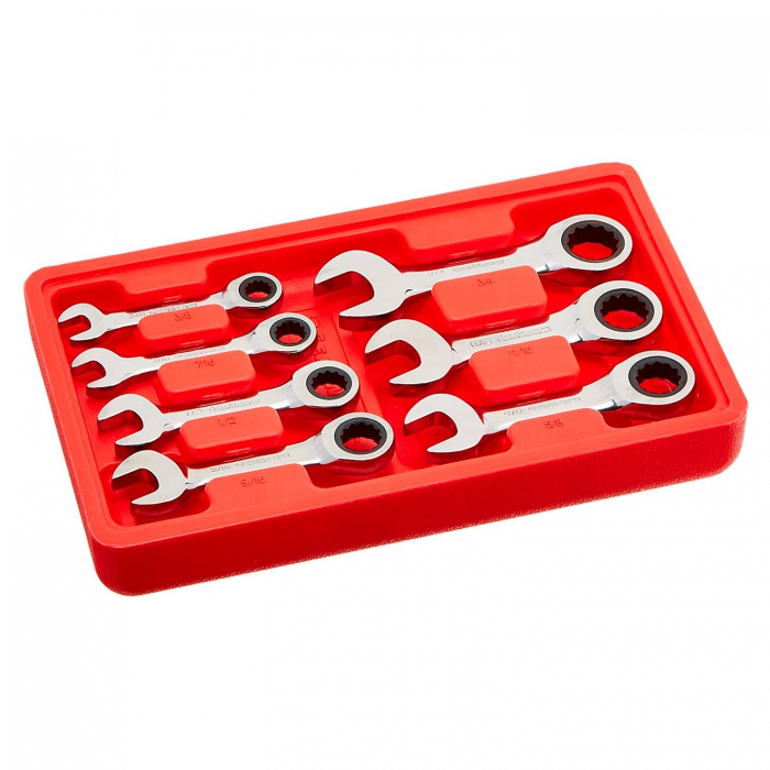 Juego de 7 Llaves Gearwrench 9507 Combinadas con Matraca Fraccionales Cortas  image number null