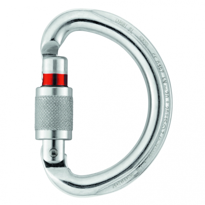 Mosqueton Petzl Omni de Aluminio Semicircular Sistema de Bloqueo ScrewLock  image number null