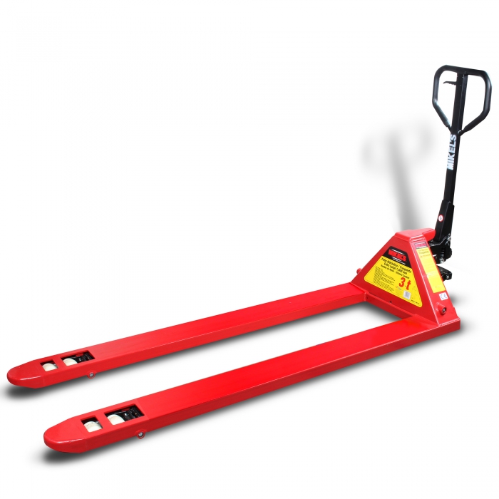 Patin Mikels Tmk3xl Hidraulico Traspaleta con Ruedas de Nylon Sistema Tandem Uñas Extra Largas 3 Ton  image number null