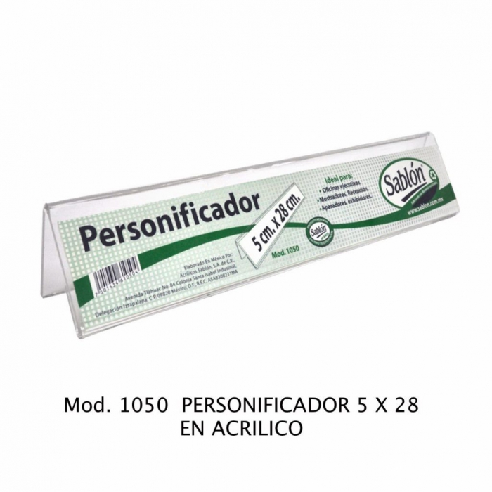 PERSONIFICADOR SABLON 1050 5X28 CM CRISTAL CRISTAL  image number null