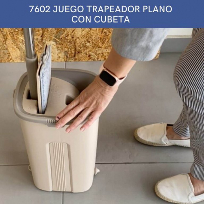 JUEGO SABLON 7602 TRAPEADOR PLANO Y CUBETA CAPUCHINO  image number null