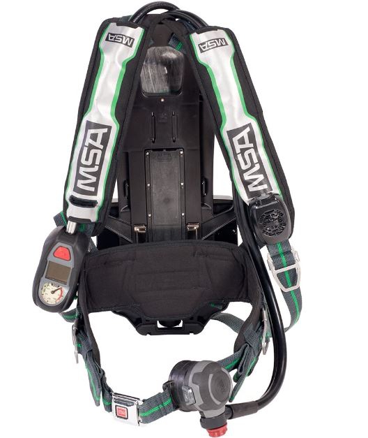 EQUIPO DE RESPIRACION AUTONOMA MSA G1 DE 4500 PSIG CONEXION REMOTA ROSCADA CGA ARNES ESTANDAR CORREA PARA PECHO MANGUERA DEL REGULADOR CONTINUA  image number null