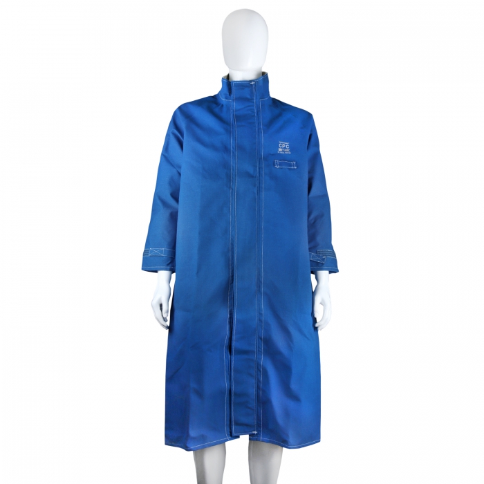 ChaquetaAbrigo Ansell contra Salpicaduras Quimicas y Llamas Trilaminado de 49ft  Exterior de Nomex Membrana Gore Forro Interno Nomex Azul TL  image number null