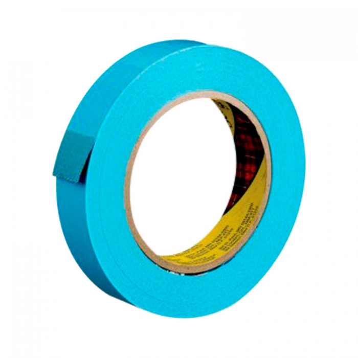 CINTA DE FLEJADO 3M 70006272614 8898 AZUL 18 MM X 55 M CAUCHO SINTETICO  image number null