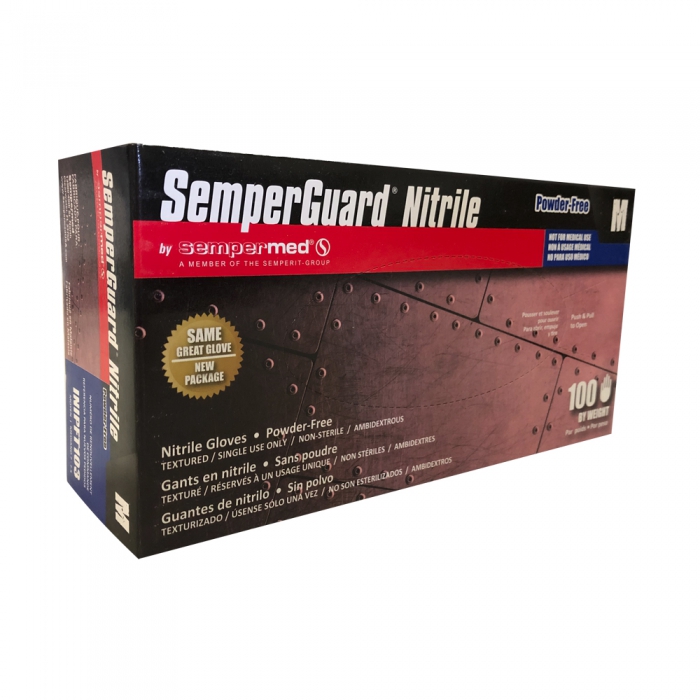 Guante Desechable Semperguard de Nitrilo Azul sin Polvo 4 Mil Dispenser C100 Pzas T-M  image number null