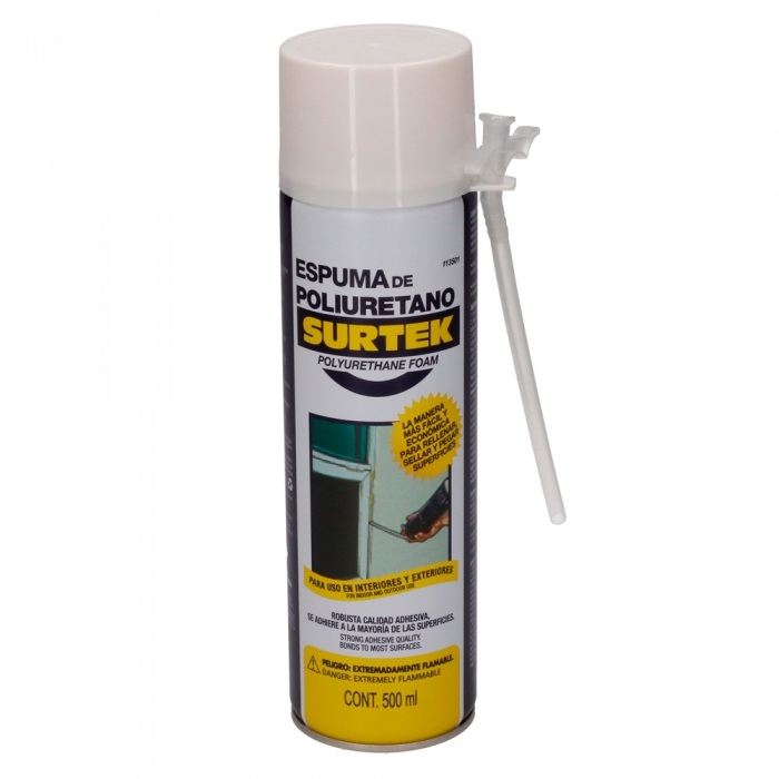 ESPUMA SURTEK 113501 DE POLIURETANO USO INDUSTRIAL 500 ML  image number null