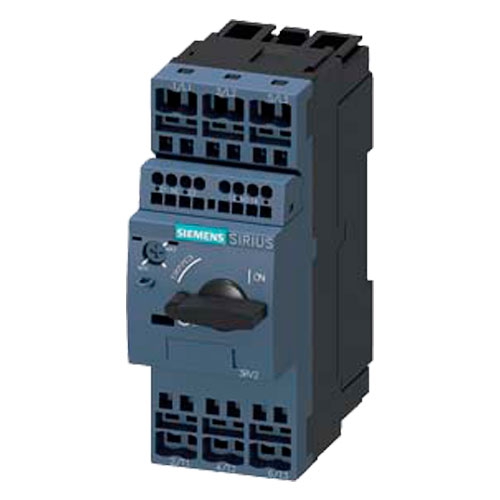 INTERRUPTOR AUTOMATICO SIEMENS 3RV20214NA25 TAMAÑO S0 PARA PROTECCION DE MOTORES CLASE 10 DISPARADOR POR SOBRECARGA CON RETARDO SEGUN INTENSIDAD 23...28 A DISPARADOR DE CORTOCIRCUITO 364 A BORNE DE RESORTE PODER DE CORTE ESTANDAR CON BLOQUE DE CONTACTOS AUXILIARES TRANSVERSAL 1 NA1 NC  image number null